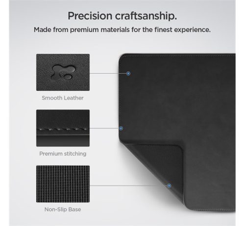 Spigen LD302M egérpad mágneses kábeltartóval, fekete 