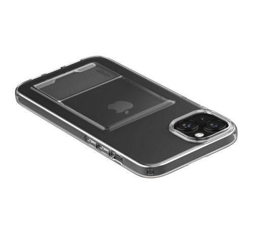 Spigen Crystal Slot Apple iPhone 15 tok kártyatartóval, Crystal Clear, átlátszó