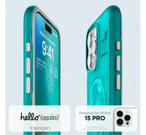 Spigen Classic C1 MagFit Apple iPhone 15 Pro tok, MagSafe, kék