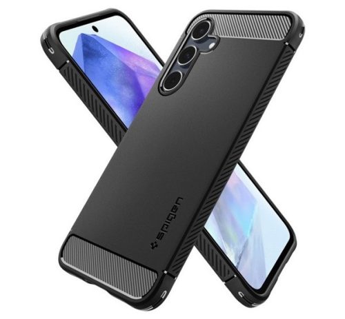 Spigen Rugged Armor Samsung Galaxy A55 5G tok, Matte Black, fekete ACS07500