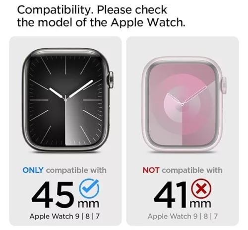 Spigen Lite Fit Pro Apple Watch 9 / 8 / 7 45mm / SE (2nd / 1st Gen) / 6 / 5 / 4 44mm tok / szíj, fekete