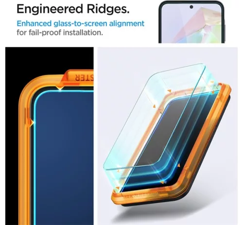 Spigen AlignMaster Glas.tR Samsung Galaxy A55 5G Tempered kijelzővédő fólia (2db)
