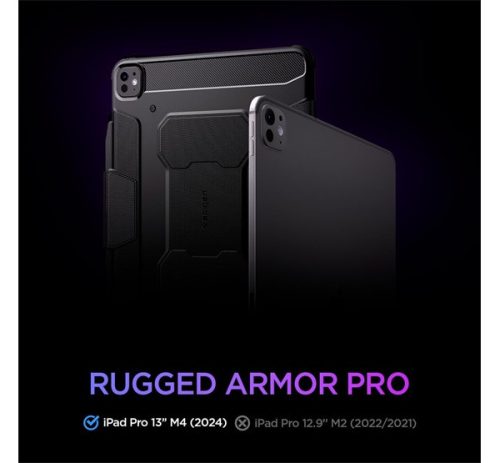 Spigen Rugged Armor Pro Apple iPad Pro 13 (2024) tok, fekete
