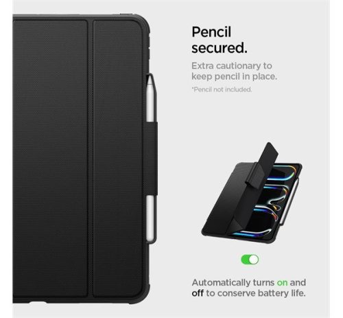 Spigen Rugged Armor Pro Apple iPad Pro 13 (2024) tok, fekete