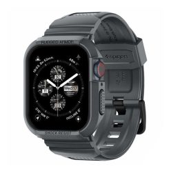   Spigen Rugged Armor Pro Apple Watch 9/8/7 (45mm) /SE (2nd/1st Gen)/6/5/4 (44mm)  tok, sötétszürke