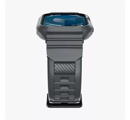 Spigen Rugged Armor Pro Apple Watch 9 / 8 / 7 45mm / SE (2nd / 1st Gen) / 6 / 5 / 4 44mm tok, sötétszürke