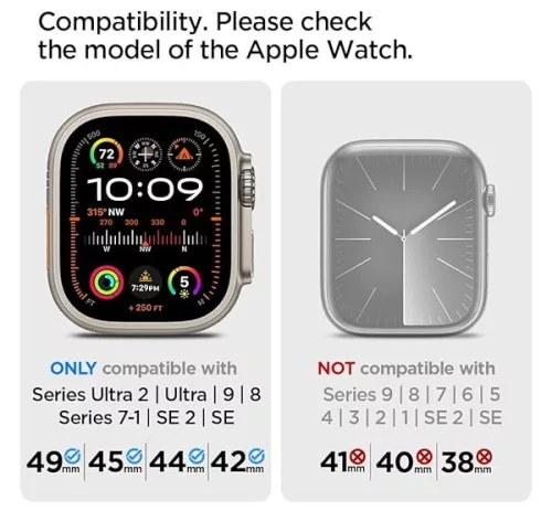 Spigen Sleek Link Apple Watch Ultra 3 / 2 / 1 49mm 10 46mm / 9 / 8 / 7 45mm / SE (2 / 1) / 6 / 5 / 4 44mm / 3 / 2 / 1 42mm szíj, ezüst