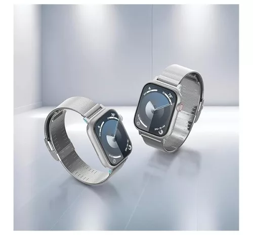 Spigen Sleek Link Apple Watch Ultra 3 / 2 / 1 49mm 10 46mm / 9 / 8 / 7 45mm / SE (2 / 1) / 6 / 5 / 4 44mm / 3 / 2 / 1 42mm szíj, ezüst