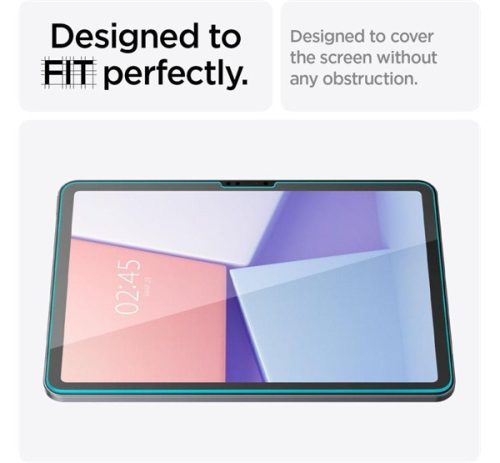 Spigen Glas.tR EZ Fit Apple  iPad Air 11" (2024 / 2025) tempered kijelzővédő fólia felhelyező kerettel (1db)