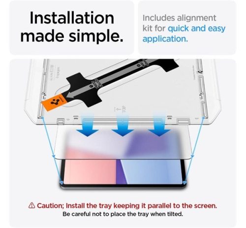 Spigen Glas.tR EZ Fit Apple  iPad Air 11" (2024 / 2025) tempered kijelzővédő fólia felhelyező kerettel (1db)
