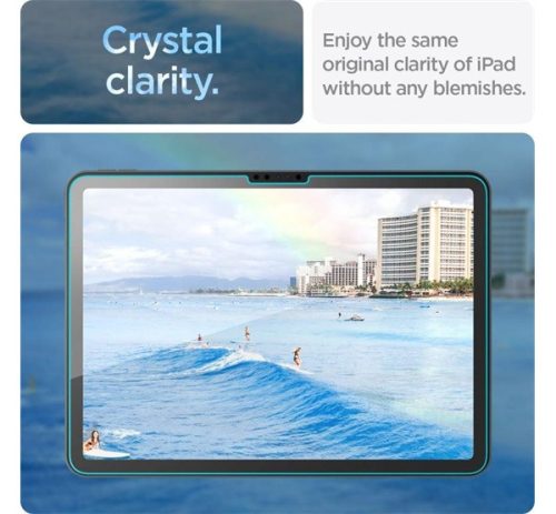 Spigen Glas.tR EZ Fit Apple  iPad Air 11" (2024 / 2025) tempered kijelzővédő fólia felhelyező kerettel (1db)