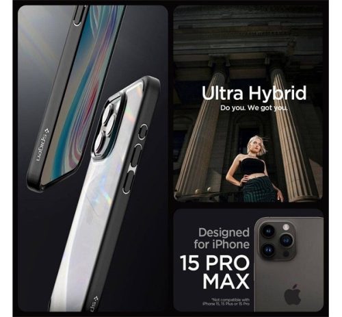 Spigen Ultra Hybrid Apple iPhone 16 Pro Max tok, Matte Black, fekete ACS07996