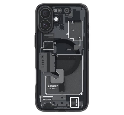 Spigen Ultra Hybrid MagFit Apple iPhone 16 Plus tok, Zero One, fekete ACS08078