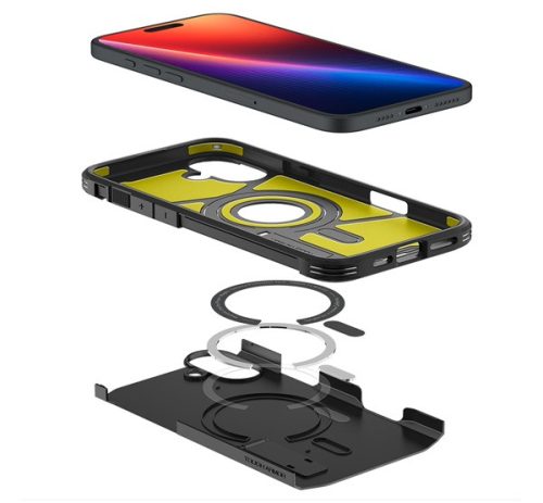 Spigen Tough Armor MagFit iPhone 16 Plus tok, MagSafe, fekete ACS08085
