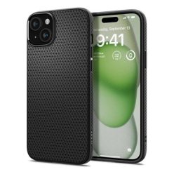   Spigen Liquid Air Apple iPhone 16 Plus tok, Matte Black, fekete ACS08066