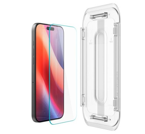 Spigen Glas.tR EZ Fit HD Apple iPhone 16 Pro Max / 17 Pro Max tempered kijelzővédő fólia felhelyező kerettel (1db)