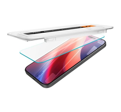 Spigen Glas.tR EZ Fit HD Apple iPhone 16 Pro Max / 17 Pro Max tempered kijelzővédő fólia felhelyező kerettel (1db)