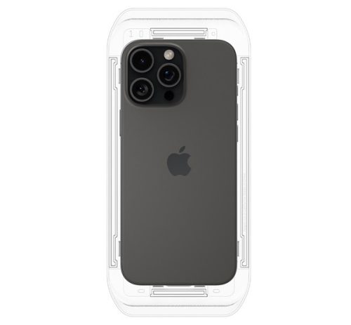 Spigen Glas.tR EZ Fit Apple iPhone 16 Pro / 17 / 17 Pro, tempered kijelzővédő fólia felhelyező kerettel (2db) AGL07928