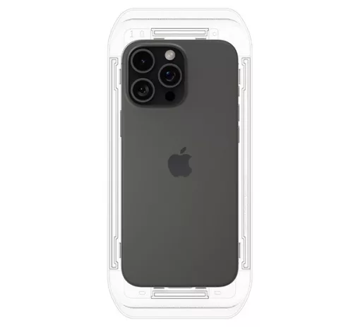 Spigen Glas.tR EZ Fit HD Apple iPhone 16 Pro / 17 / 17 Pro tempered kijelzővédő fólia felhelyező kerettel (1db) AGL07935
