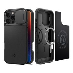   Spigen Optik Armor MagFit Apple iPhone 16 Pro Max tok, Magsafe, fekete ACS08015