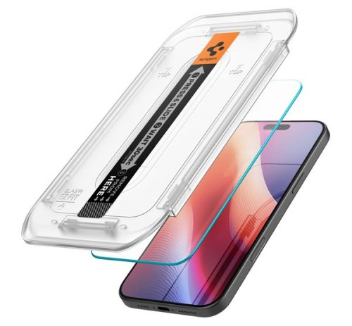 Spigen Glas.tR EZ Fit Apple iPhone 16 Pro Max / 17 Pro Max, tempered kijelzővédő fólia felhelyező kerettel (2db) AGL07907