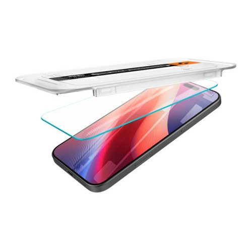 Spigen Glas.tR EZ Fit Apple iPhone 16 Pro Max / 17 Pro Max, tempered kijelzővédő fólia felhelyező kerettel (2db) AGL07907