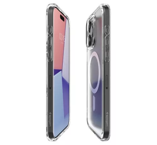 Spigen Ultra Hybrid MagFit Apple iPhone 16 Pro tok, MagSafe, Frost Clear, átlátszó