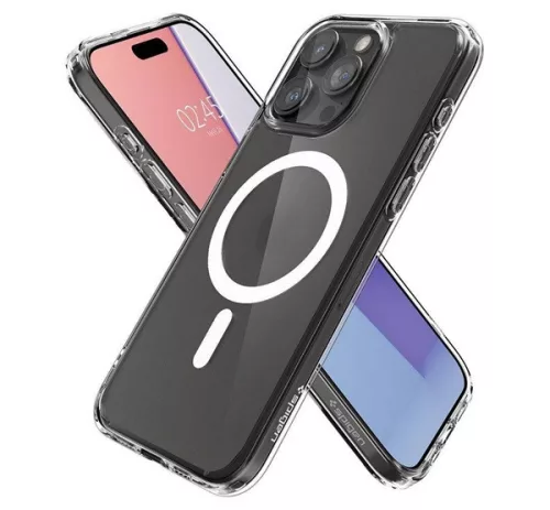 Spigen Ultra Hybrid MagFit Apple iPhone 16 Pro tok, MagSafe, Frost Clear, átlátszó