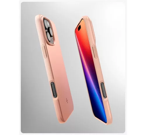 Spigen Thin Fit MagFit Apple iPhone 16 Pro Max tok, MagSafe, Rose Titanium, rózsaszín