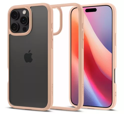 Spigen Ultra Hybrid Apple iPhone 16 Pro tok, Rose Titanium, átlátszó-rozéarany