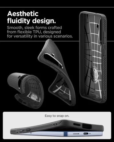Spigen Liquid Air Samsung Galaxy S25+ tok, Matte Black, fekete