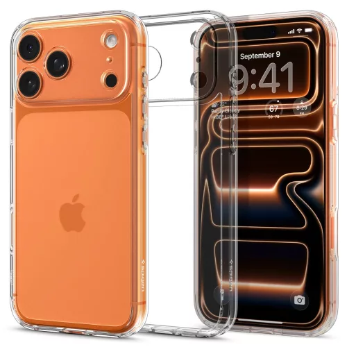 Spigen Ultra Hybrid Apple iPhone 17 Pro tok, Crystal Clear, átlátszó