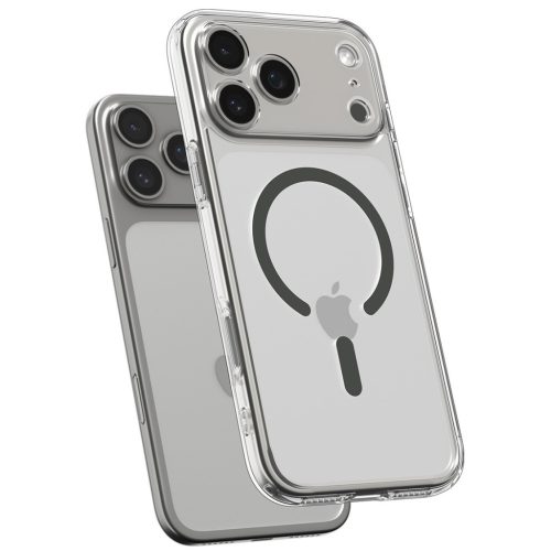 Spigen Ultra Hybrid Magfit Apple iPhone 17 Pro Max tok, MagSafe, Clear Graphite, szürke