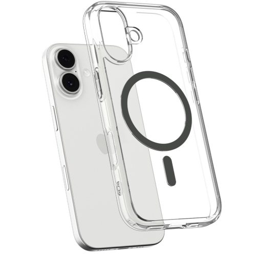 Spigen Ultra Hybrid Magfit Apple iPhone 17 tok, MagSafe, Clear Graphite, szürke