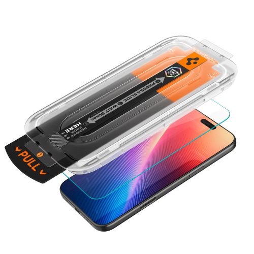Spigen Glas.tR EZ Fit Pro HD Apple iPhone 17 Pro Max / 16 Pro Max tempered kijelzővédő fólia felhelyező kerettel (1db)