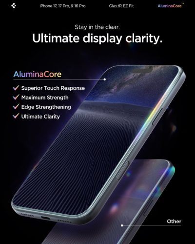 Spigen Glas.tR EZ Fit HD Apple iPhone Air (2025) tempered kijelzővédő fólia felhelyező kerettel (2db)