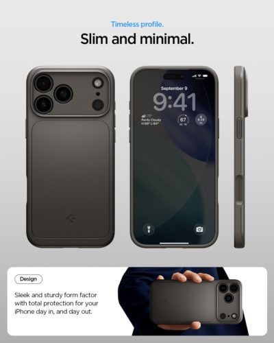 Spigen Thin Fit MagFit Apple iPhone 17 Pro tok, Gunmetal, szürke