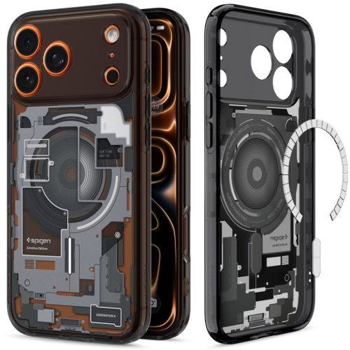 Spigen Ultra Hybrid MagFit Apple iPhone 17 Pro tok, MagSafe, Zero One, fekete