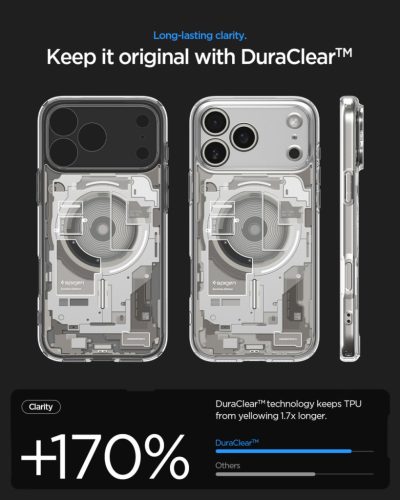 Spigen Ultra Hybrid MagFit Apple iPhone 17 Pro tok, MagSafe, Zero One, Natural Titanium