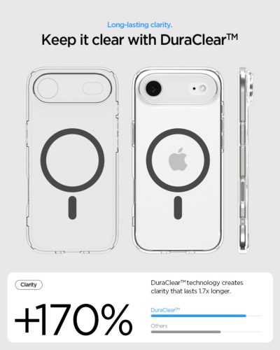 Spigen Ultra Hybrid MagFit Apple iPhone Air (2025) tok, MagSafe, Classic Graphite, átlátszó-szürke