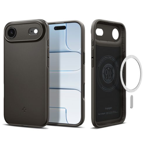 Spigen Thin fit Magfit Apple iPhone Air (2025) tok, MagSafe, Gunmetal, szürke