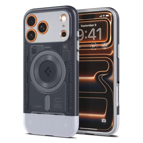 Spigen Classic C1 MagFit Apple iPhone 17 Pro Max tok, MagSafe, Graphite, szürke