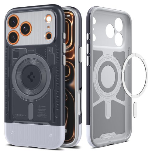 Spigen Classic C1 MagFit Apple iPhone 17 Pro tok, MagSafe, Graphite, szürke