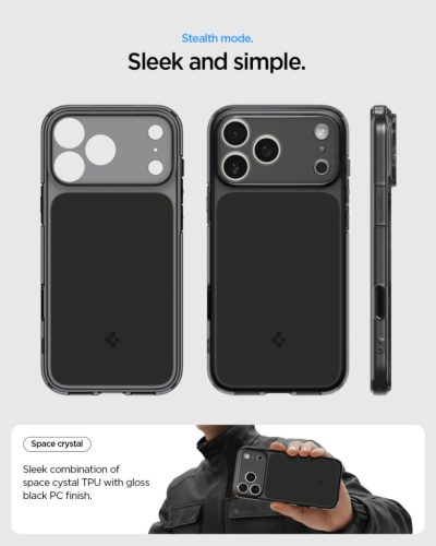 Spigen Ultra Hybrid T MagFit Apple iPhone 17 Pro Max tok, MagSafe, Matte Black, fekete