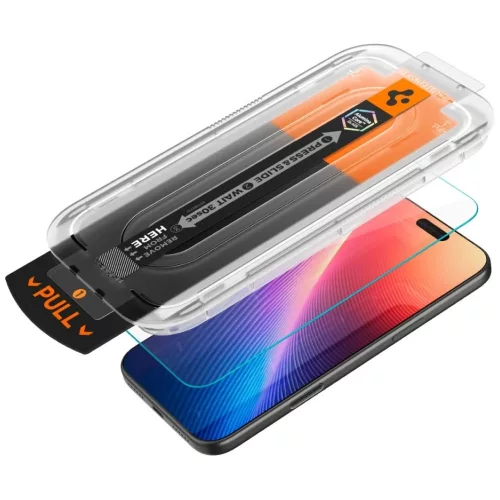Spigen Glas.tR EZ Fit Privacy HD Apple iPhone 17 Pro Max / 16 Pro Max tempered kijelzővédő fólia felhelyező kerettel