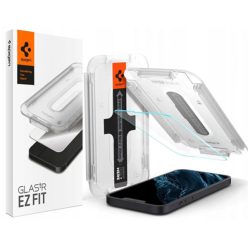  Spigen Glas.tR EZ Fit HD Apple iPhone  16e / 14 / iPhone 13 Pro / iPhone 13 Tempered kijelzővédő fólia felhelyező kerettel, fekete