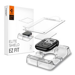   Spigen EliteShield EZ Fit Apple Watch 11 / Watch 10 42mm kijelzővédő fólia felhelyező kerettel (2db)