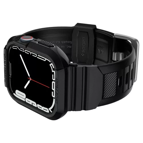 Spigen Rugged Armor Pro Apple Watch 9 / 8 / 7 / 6 / SE ( 3 / 2 / 1 Gen) 44mm / 45mm tok, fekete