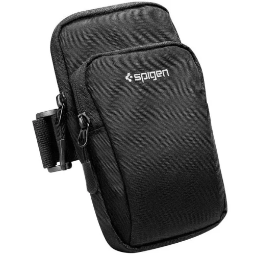 Spigen Dynamic Shield A702 karra rögzíthető telefon tartó, táska, karpánt 6,9" átmérőig, fekete