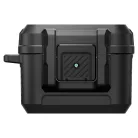 Spigen Lock Fit Apple Airpods Pro 3 fülhallgató tok, karabinerrel, matt fekete